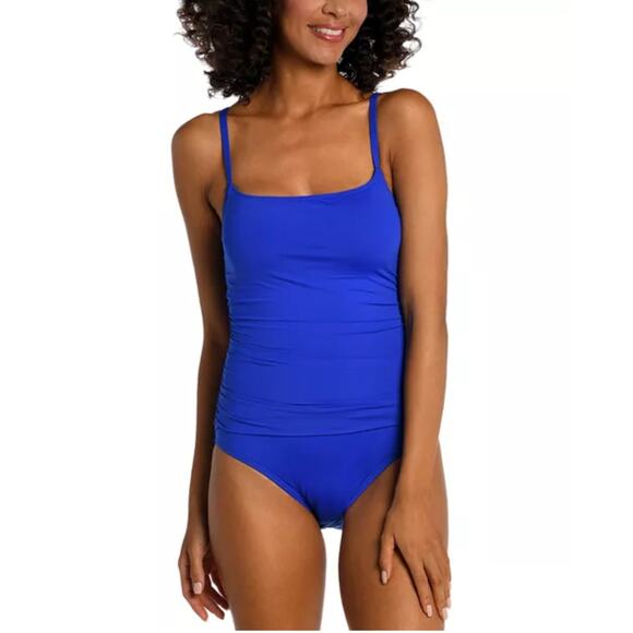 NWT! La Blanca Island Goddess One Piece Swimsuit in Sapphire Blue - Size 8 - Picture 1 of 9